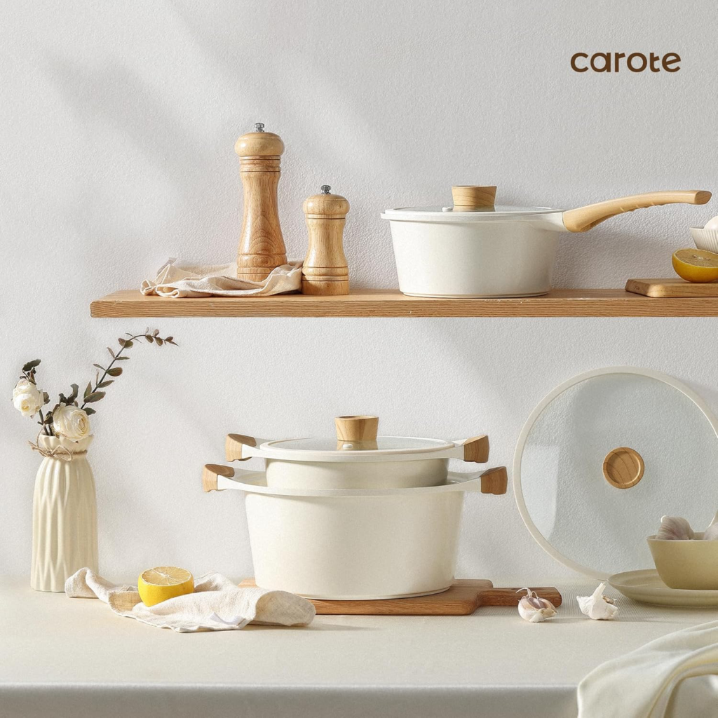 CAROTE Ceramic Pots and Pans Set