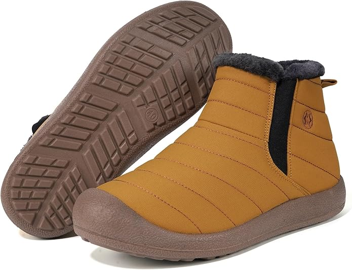 Eagsouni Womens Mens Snow Boots Winter Shoes Slip On Ankle Booties