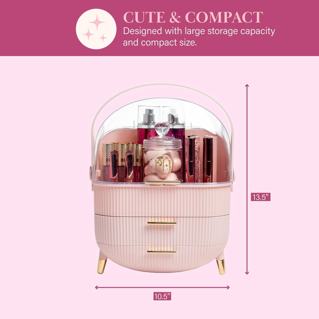 Paris Hilton Makeup Storage Organizer with Lid