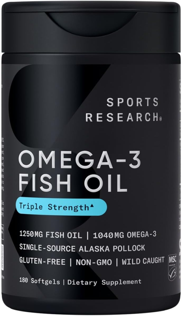 19% off - Sports Research Triple Strength Omega 3 Fish Oil